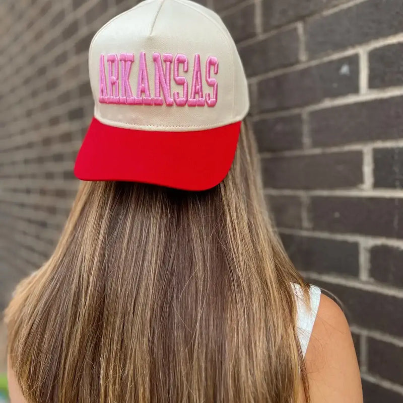 Arkansas Shade of Pink Vintage Trucker Hat