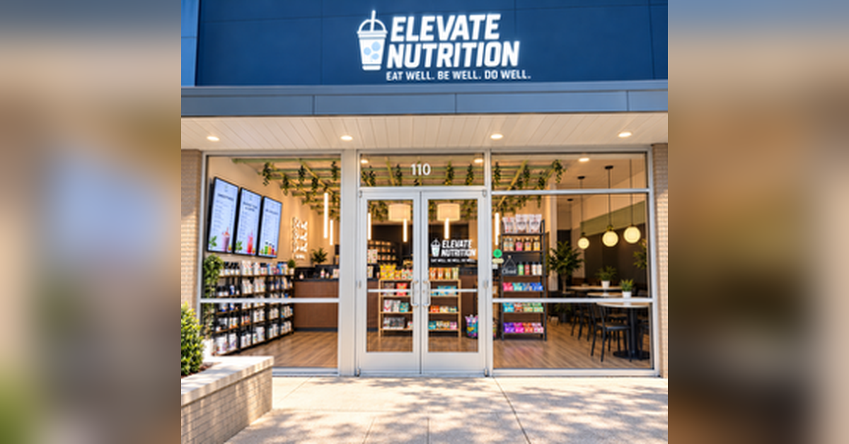 Elevate Nutrition NWA storefront in Uptown Rogers