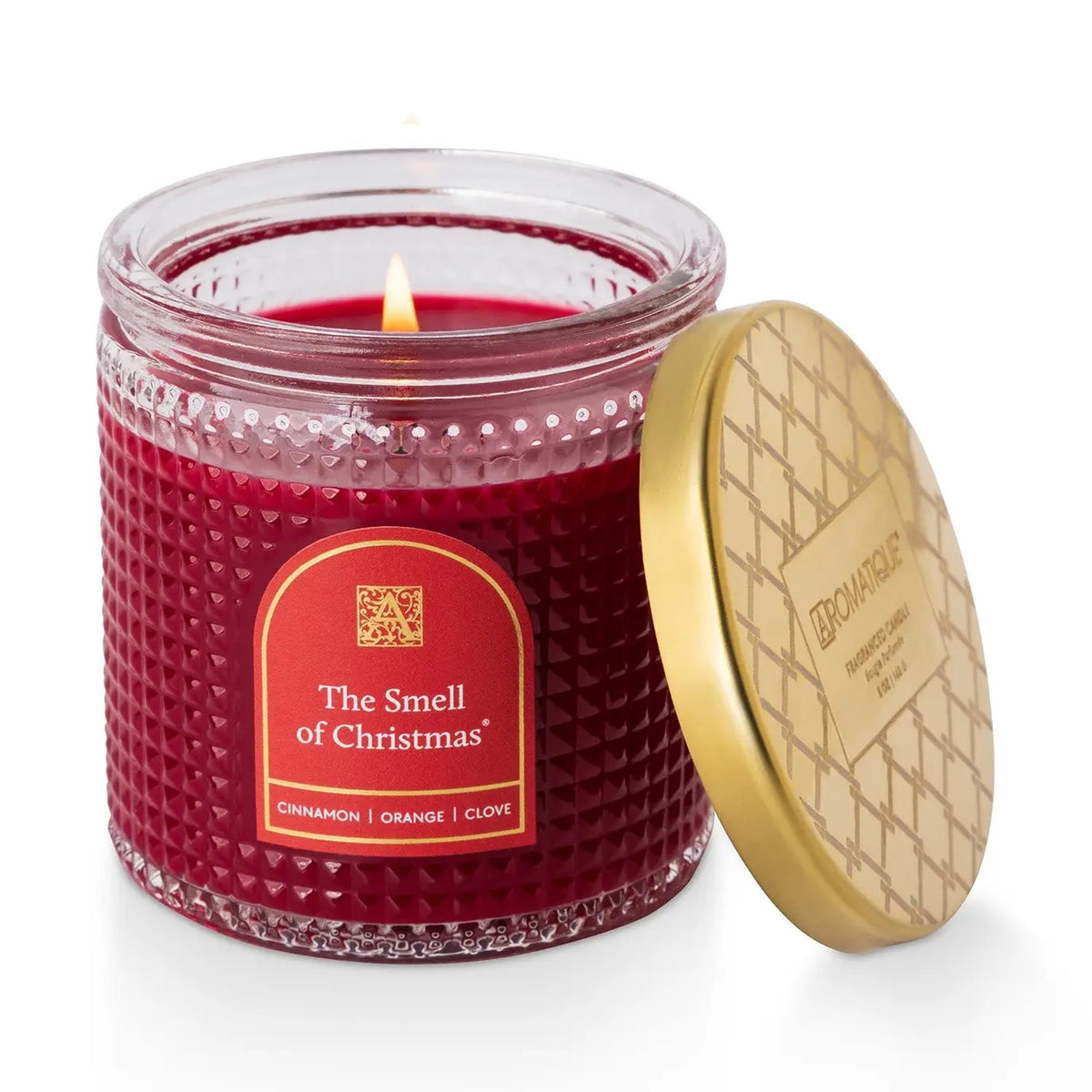 Aromatique The Smell of Christmas Textured Glass Candle